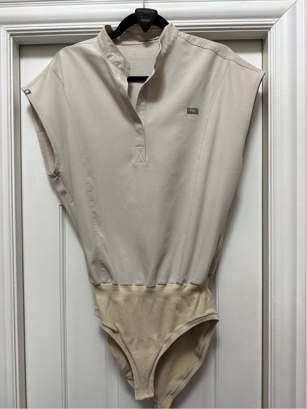 Figs Women’s One-Piece Bodysuit in color Bone